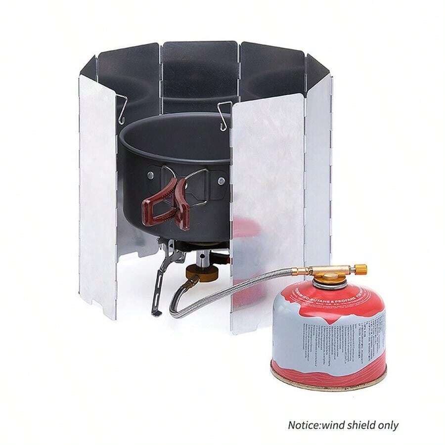 Lightweight 10Piece Windshield For Camping Stoves And Butane Stoves