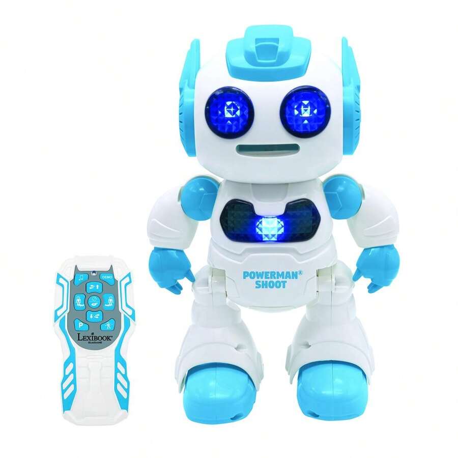 Powerman® Shoot STEM Robot, Dance, Music, Demo & Foam Discs