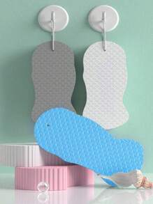 1/2/4pcs Random Color Exfoliating Sponge, Bath Sponge For Body Scrubbing And Dead Skin Removal, Gentle And Soft Cleansing Tool For Shower, Bathroom Accessories, Won't Damage Skin