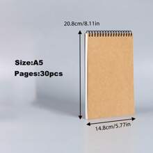 1 cuốn sổ phác thảo học tập, sổ vẽ nghệ thuật, sổ phác thảo gáy lò xo (A4/A5, 8K/16K/32K) để phác thảo, vẽ màu nước và phác thảo, phù hợp cho học sinh và bút dạ, trở lại trường, đồ dùng học tập - màu nâu - Xem 17