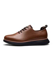 Men Fashion Dress Sneakers Oxfords Classic Casual Shoes 2.0 - 棕色 - 查看 6