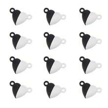 5 pares de cierres magnéticos con forma de corazón de color negro y blanco para hacer pulseras y collares bricolaje, para el Día de San Valentín