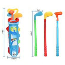 Juego de golf para niños pequeños, juguetes para niños, conjunto actualizado de carrito de golf para niños con 4 palos de golf, 8 pelotas y 1 tapete, juguetes de golf para interiores y exteriores para niños y niñas de 3 a 6 años, accesorios para el mar y la playa - Multicolor - Ver 12