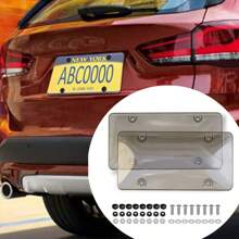 2入組透明車牌保護套，用於保護汽車車牌護板，前後車牌套，車牌護板車牌框與螺絲蓋套件 - 彩色 - 查看 12