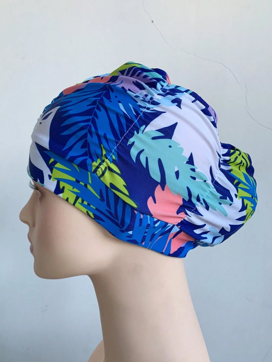 Pressure-Free Gentle Luxury Cloth Swim Cap, High Stretch Fabric Without Tightening Head, Premium Swimming Cap, Beach Essentials, Beach Accessories, Pool Float - Fairy Jade Color - View 1