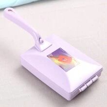 1pc Dual Wheel Household Carpet Cleaning Brush, Multifunctional Clothes Lint Remover, Bed & Sofa Hair Dirt Cleaner, Table Top & Desk Debris Cleaning Helper