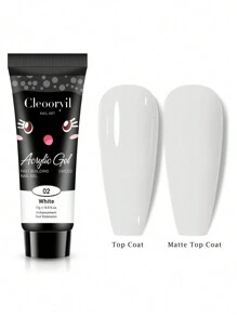 15g White Quick Extension Gel Nail Polish Construction Hard Gel Semi-Permanent Acrylic Extension Nail Polish UV/LED Gel Nail Polish For Nail Art Home Salon DIY - trắng - Xem 2