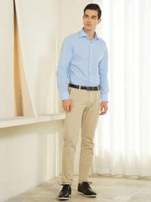 SHOESMALL Men's Casual Dress Shoes Wingtip Oxfords Shoes Business Black Dress Shoes For Men - BMY617A-黑色 - 查看 6