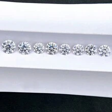 1pc Exquisite Round Hearts & Arrows Cut Moissanite, D Color, Ultra White, Loose Diamond Suitable For Jewelry Making, Ring Or Stud Earrings - EF Color - View 2