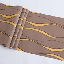 1 Roll Stylish Water Wave Design Wallpaper, Home Improvement Wall Repair, Renovation, And Decorative Art Wallpaper For Bedroom & Living Room WallsWaterproof Wall Paper,For Living Room Decor,Dorm Decor, Back To School Supplies,Halloween Decor,Renovation Stickers Peel Wall Panels,Wall Paper, Wallpapers,Spring Decoration Items Refresh Your Home,Rama Decoration Stickers Gifts Birthday Graduation - Brown - View 2