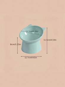 Pet Cat/Dog Slanted Bowl With Spine Protection, Anti-Tipping
