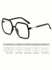 1 pièce Nouveaux lunettes à grand cadre pour femmes, accessoire mode pour un porter quotidien et des nuances affinantes du visage. Accessoires de plage pour femmes. essentiels pour tenues femmes automne hiver, casual, affaires, cadeaux pour vacances d'été, plage, extérieur, voyage