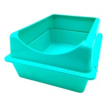 Arenero Grande Para Gato Con Extensión - Celeste - Ver 2