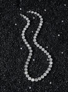 1 pieza 8mm ancho Collar de cadena con incrustación de diamantes redondos de estilo Hip Hop para hombre, regalo personalizado para novio - Estilo A - Ver 8