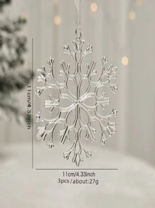 2/3/4/6/12 件圣诞树饰品,透明雪花吊坠,创意驯鹿吊坠,圣诞树吊坠,透明冰柱雪花驯鹿吊坠,节日派对装饰,超级闪亮美丽,圣诞节 - 多色 - 查看 20
