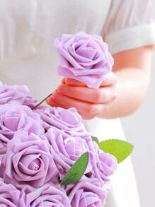 Ramo de novia de tela con mezcla de flores lavanda, rosa y peonía, Ramos de lanzamiento para bodas de novia y damas de honor, adecuados para decoración del hogar con el ramo nupcial, la mesa del comedor de la sala de estar y decoraciones de primavera