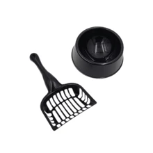 Arenero Grande Para Gato Con Extensión + Palita Y Tazón - Negro - Ver 3