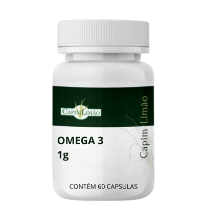 Suplemento Capim Limão Omega 3 1g 60 Cápsulas Softgel