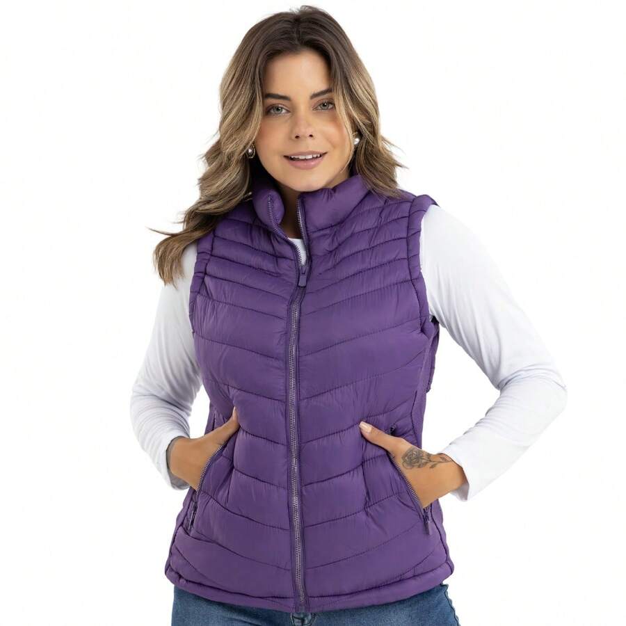 Women Down Coats - 紫色 - 查看 1