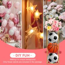 CNCEST 10 Pcs Gold Wedding Flower Centerpiece, Metal Flower Holder Flower Arrangement, Tall Geometric Centerpieces Vase For Table, Home Party Wedding Decorations Flower Rack(32in/80cm) - 32寸 - 查看 9
