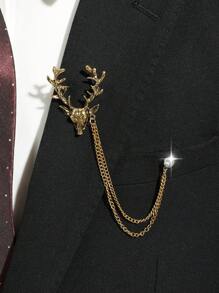 1 件时尚金/银水钻流苏胸针，带有鹰、龙、狮、梅花、鹿形动物图案，适合派对、约会、西装、日常穿着和礼物，用于衣服包饰背包，适合学校 Kpop 教师用品包饰可爱办公室配饰衬衫夹克珠宝圣诞节万圣节秋冬配饰，适合青少年、青年、男士、休闲、户外、运动、度假、毕业礼物、生日、日常穿着衣服别针有趣的教师礼物万圣节配饰教师节