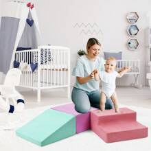 Foam Climbing Blocks For Toddlers And Preschoolers, Soft Climbing Indoor Set, Active Play Set For Climbing, Crawling, And Sliding, 6PCS, Indoor Climbing Mat For Kids, Indoor Building Blocks And Games For Children