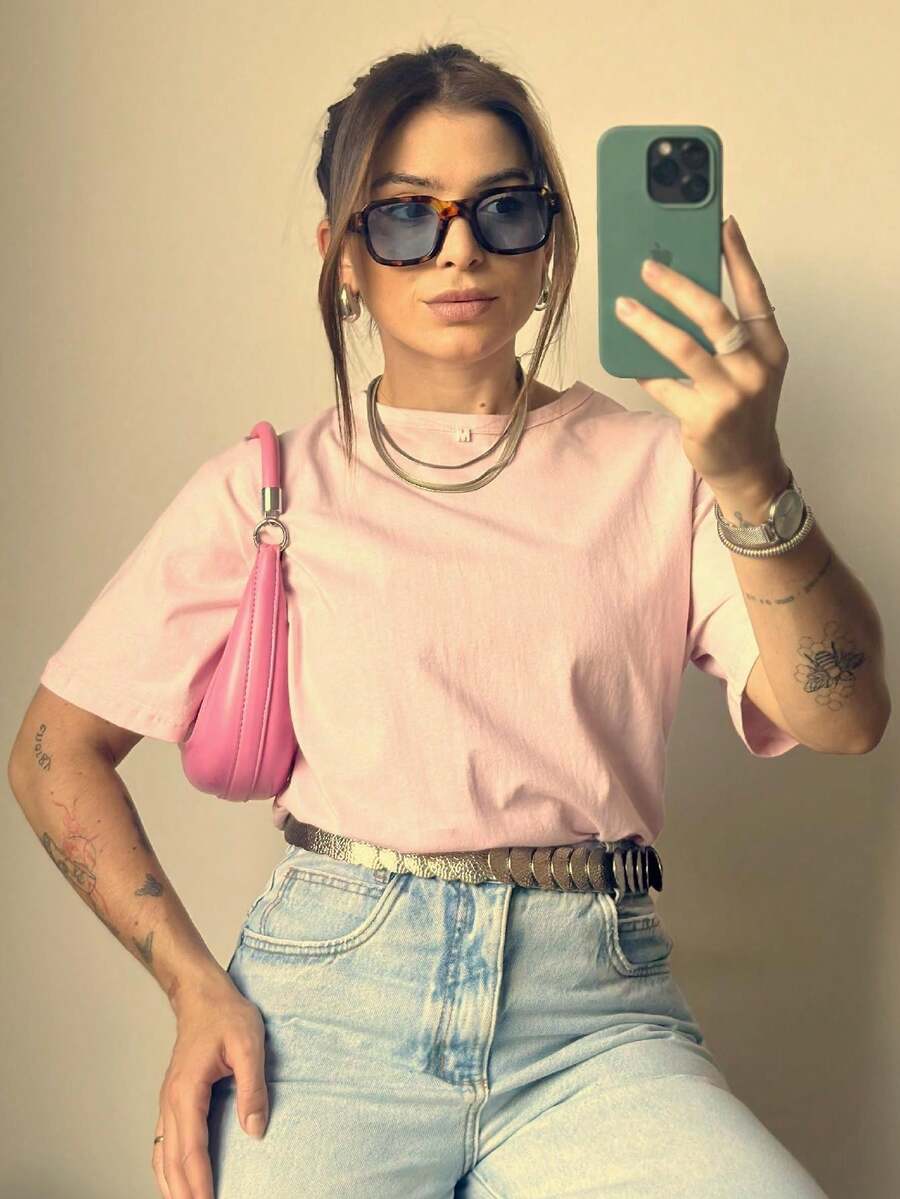 Women T-Shirts - Màu Hồng baby - Xem 1