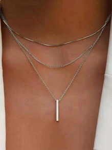 1 szt. Czeski długi wisiorek damski wielowarstwowy naszyjnik