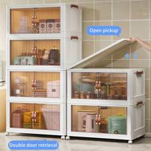 Foldable Storage Cabinet Can Be Used Without Installation. Extra Large Storage Box For Home Wardrobe. Home Storage Cabinet. - trắng - Xem 5