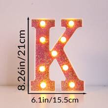 1 cái 16cm/21cm Kích thước 16cm/21cm Đèn chữ LED phát sáng hình sequin màu hồng, Đèn trang trí máy tính để bàn, Ánh sáng tiết lộ giới tính, Đèn bầu không khí đám cưới cầu hôn, Đèn ngủ bầu không khí, Đèn trang trí máy tính để bàn màu hồng lãng mạn, Đèn bầu không khí tiệc tùng, Quà tặng sinh nhật, Đèn đặt tên, Đèn cầu hôn, Đèn hướng dẫn, Chữ màu hồng được chiếu sáng Logo chữ nhấp nháy Đèn ngủ, Tiệc sinh nhật Quà tặng cô gái cưới tại nhà Thanh pin trang trí Giáng sinh, Chữ màu hồng - màu vàng - Xem 20