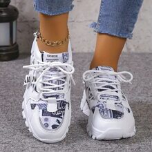 Women's Thick-Soled Fashionable Casual Running Shoes, Comfortable, Lightweight Outdoor Sports Shoes