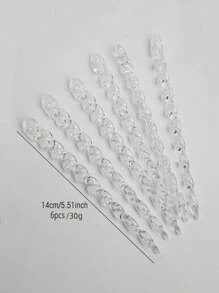 2/3/4/6/12 件圣诞树饰品,透明雪花吊坠,创意驯鹿吊坠,圣诞树吊坠,透明冰柱雪花驯鹿吊坠,节日派对装饰,超级闪亮美丽,圣诞节 - 多色 - 查看 18