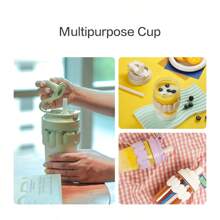 LocknLock 带吸管棉花糖玻璃杯，奶茶咖啡杯，外观时尚