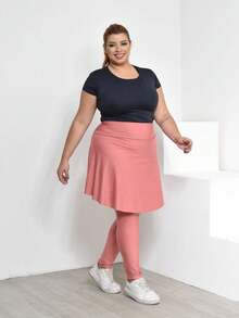 Plus Size One-Pieces - 乾枯玫瑰色 - 查看 3