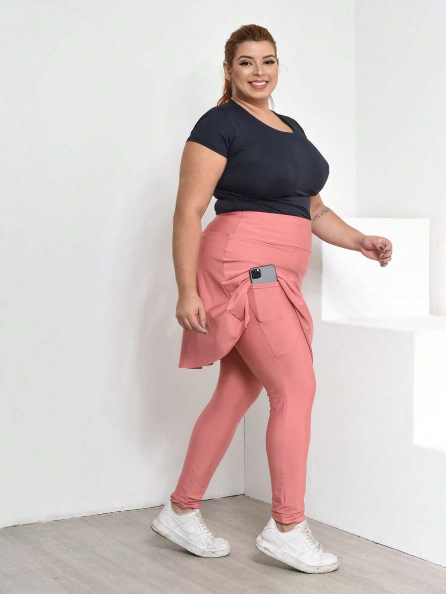 Plus Size One-Pieces - 乾枯玫瑰色 - 查看 1