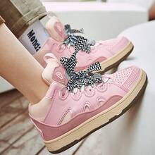 Women's High Top Casual Sports Shoes, Street Style Retro German Training Shoes - Pink - View 2