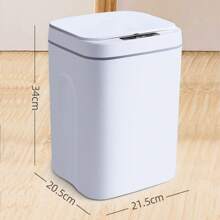 4.22 Gallon Trash Can Touchless Automatic Motion Sensor Smart Trash Can Bathroom - White(白色) - 查看 3