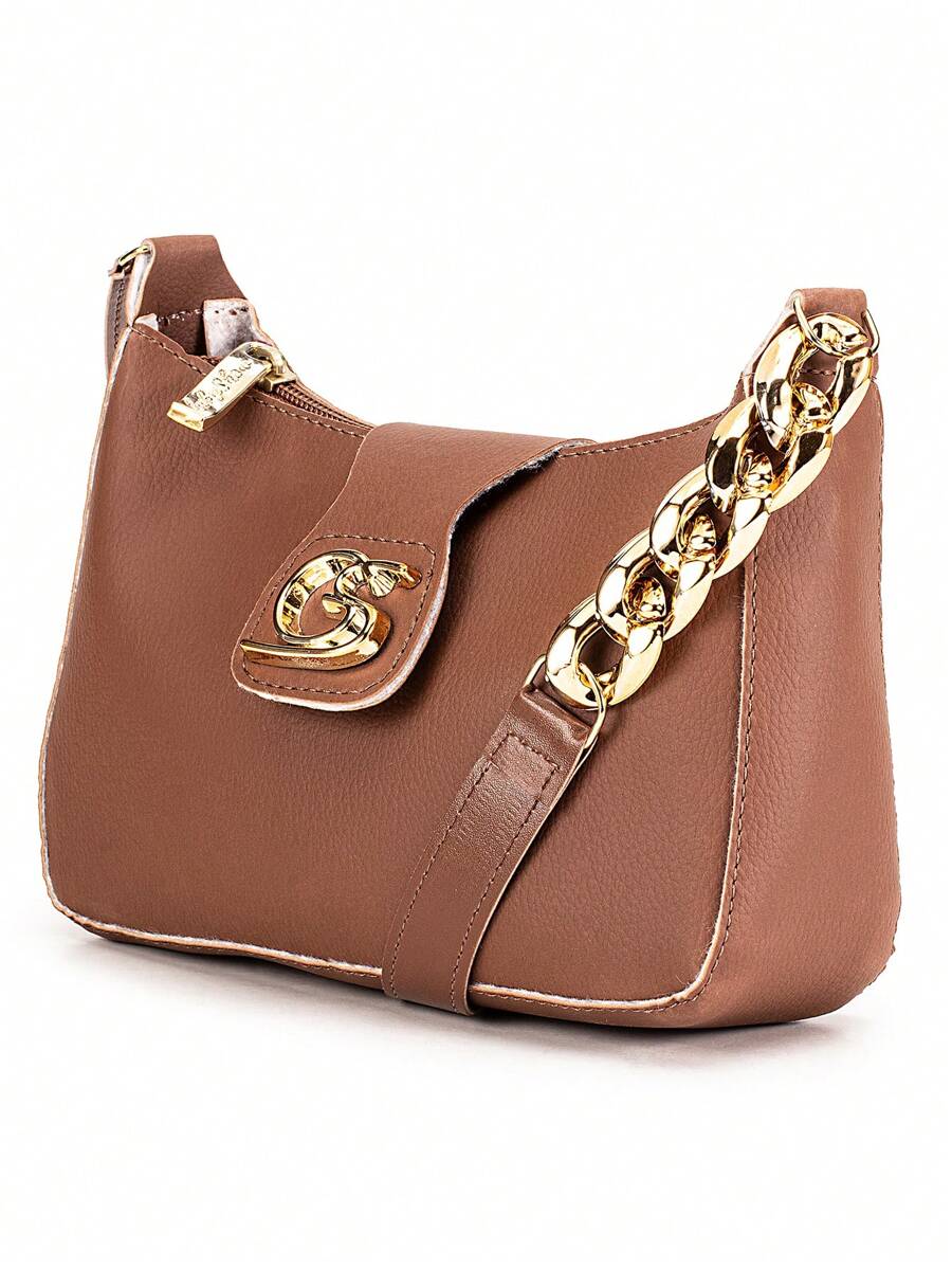 Gaby Show Women's Crescent Half Moon Shoulder Bag - 駝色 - 查看 1