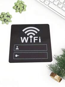 1 Pieza de Señal WiFi Autoadhesiva para Espejo DIY para Restaurante, Oficina, Dormitorio, Guardería, Tienda, Decoración del Hogar, Espejo Acrílico, Pegatina de Decoración de Pared Personalizada