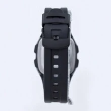 Casio 男式 W-96H-1A 不锈钢运动手表 配黑色表带 - 黑色 - 查看 4