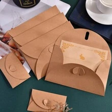 10 pezzi + (1 pezzo di nastro biadesivo) / 50 pezzi di buste gialle in stile vintage in carta kraft da 120 g, buste per lettere manoscritte, adatte per fatture, ricevute, buste per stipendio, foto, regali di compleanno/Natale/Ognissanti/Ringraziamento/Festa della Mamma, adatte per forniture scolastiche/da ufficio, articoli per il ritorno a scuola