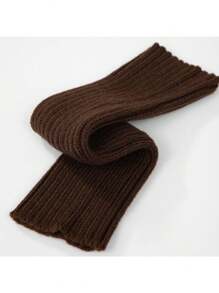 女士腿暖器，可愛針織腿暖襪，適用於舞蹈 - 棕色 - 查看 4