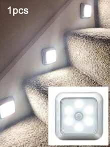 1pc Creative Human Body Induction Night Light, Suitable For Bedroom, Corridor, Wardrobe, Cupboard, Aisle. White Led Light