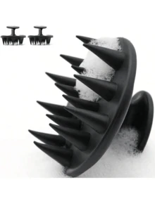 1 Multi-Functional Comb Suitable For Various Shapes, Dry And Wet Dual-Purpose Brush, Massage Hair Brush, Salon Household Wide Toothed Comb, Curling Stick, Black Comb - Multicolor - View 13