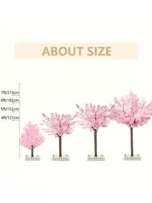 Handmade Natural Fake Cherry Blossom Pink Trees For Indoor Decoration, Outdoor Parties, Weddings, And Christmas And Christmas Decorations - Four sizes - View 3