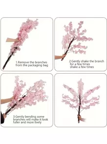 Handmade Natural Fake Cherry Blossom Pink Trees For Indoor Decoration, Outdoor Parties, Weddings, And Christmas And Christmas Decorations - Four sizes - View 8