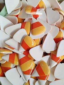 10/20pcs/Pack Cute Candy Corn Flat Back Resin Hanging Halloween, Christmas Tree, Wreath, Hairpin, Photo Frame, Phone Case DIY Crafts Decorations - Multicolor - View 3