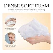 SADOER 膠原蛋白潔面泡沫120毫升，卸妝乳100克-帶按摩刷頭的洗面泡沫-提亮膚色，補水控油，深層清潔，韓國日常護膚必需品 - 白色 - 查看 10