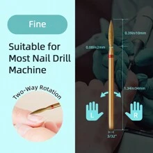 hytoos 角质层清洁钻头，钛合金俄罗斯美甲钻头，专业指甲下角质层死皮清洁器 - 金色 - 查看 13