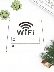 1 Pieza de Señal WiFi Autoadhesiva para Espejo DIY para Restaurante, Oficina, Dormitorio, Guardería, Tienda, Decoración del Hogar, Espejo Acrílico, Pegatina de Decoración de Pared Personalizada